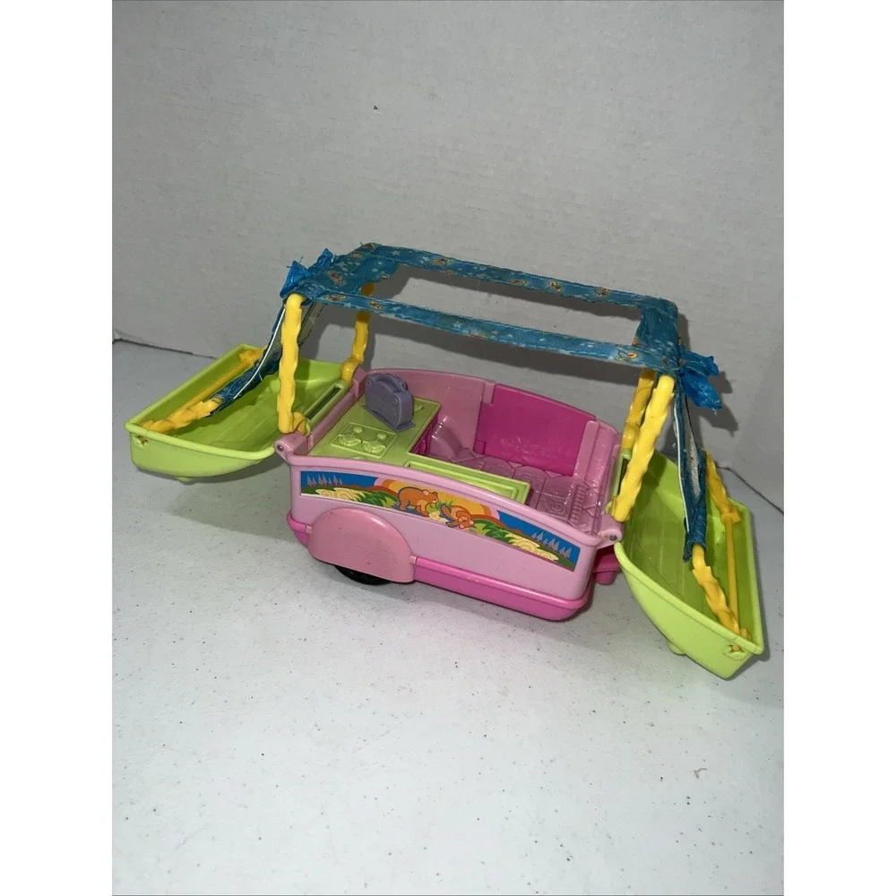 Little People Pop-up Camper Toy Pink Fisher Price 2007 Mattel Sound Works